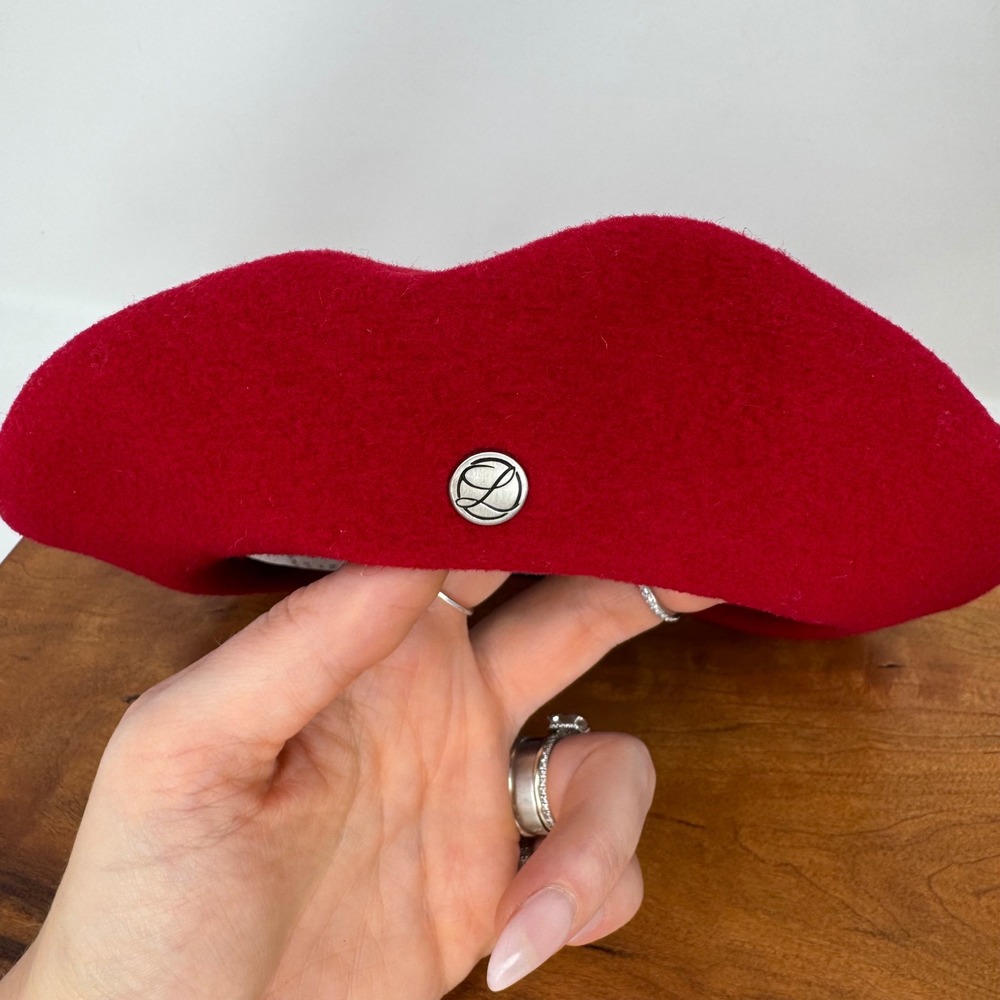 Laulhere Heritage Petit Basque Red Merino Wool Traditional Beret Hat Youth 9" - Picture 6 of 6